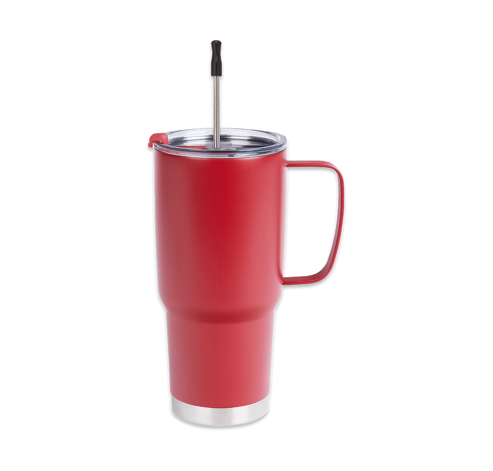 30 oz. Lisbon Stainless Steel Tumbler with Straw-default