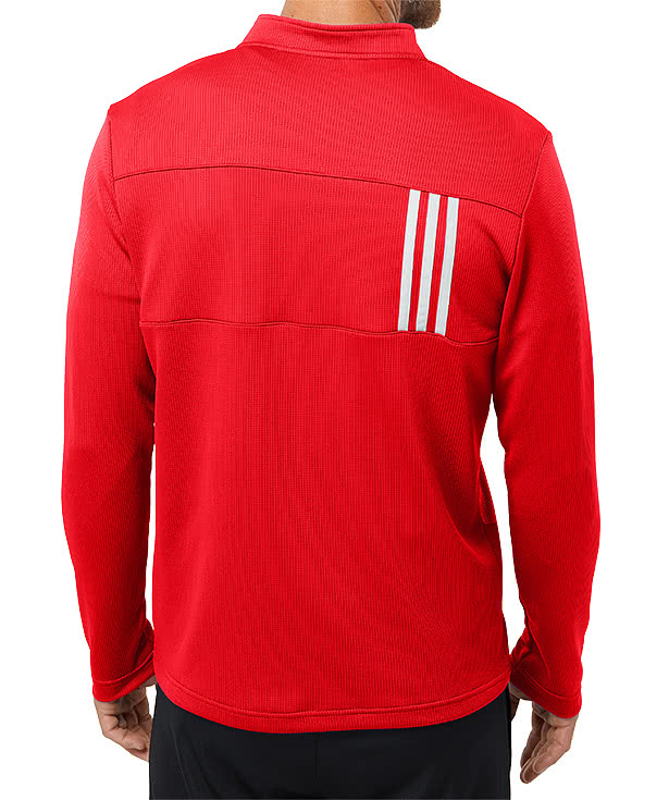Adidas 3-Stripes Double Knit Quarter Zip Sweatshirt
