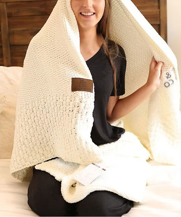 Laser Engraved Riviera EnviroFibr Throw Blanket