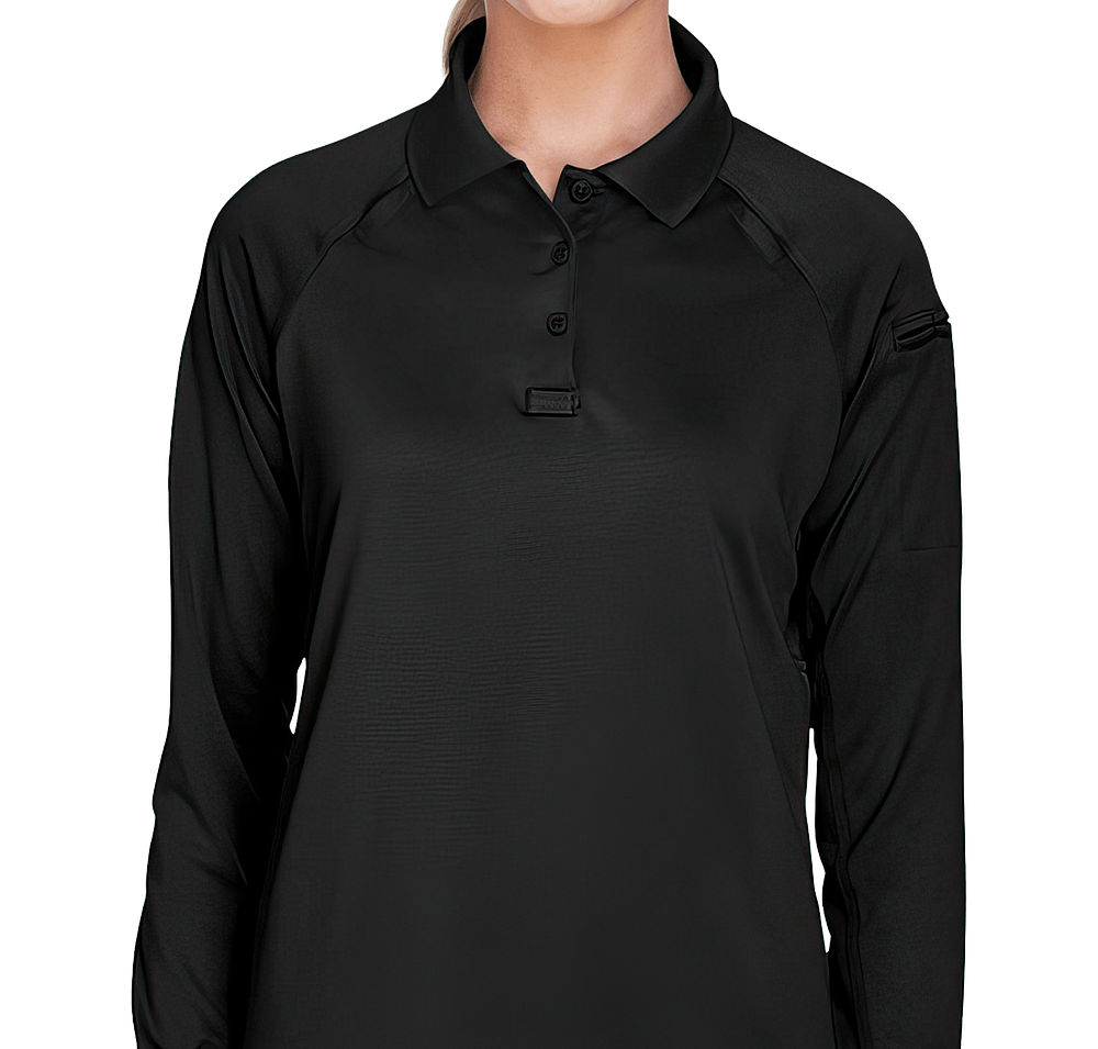 Harriton Women's Advantage Tactical Long Sleeve Performance Polo - Printed-default