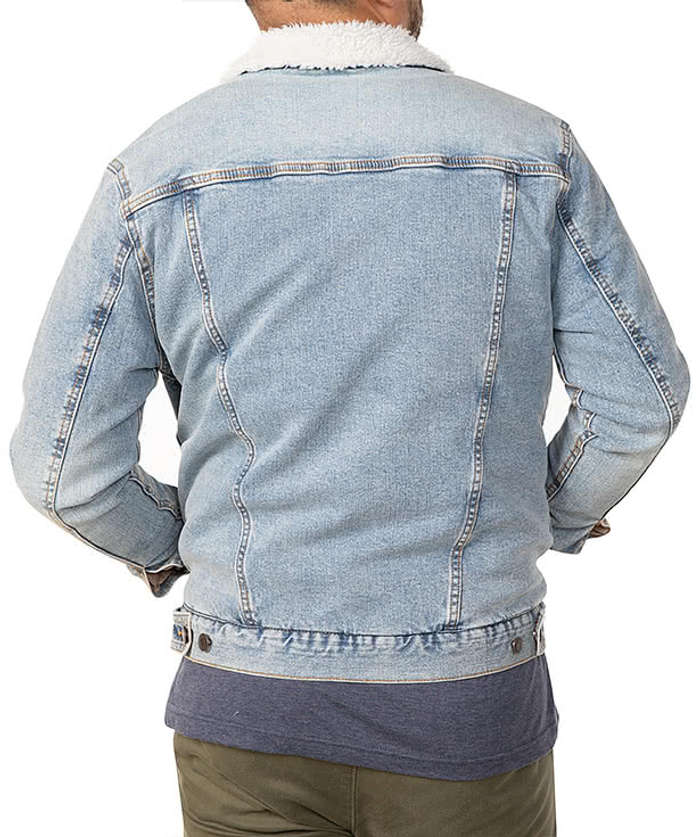 CustomXGifts Men's Sherpa Fleece Lined Jackets Faux Fur Collar
