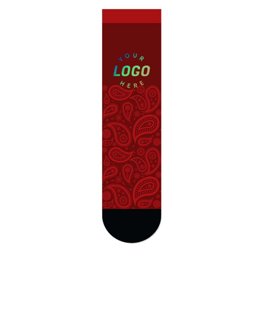 Paisley Crew Socks in Red