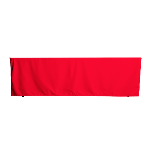 Full Color 8' Fitted Throw Tablecloth in Red