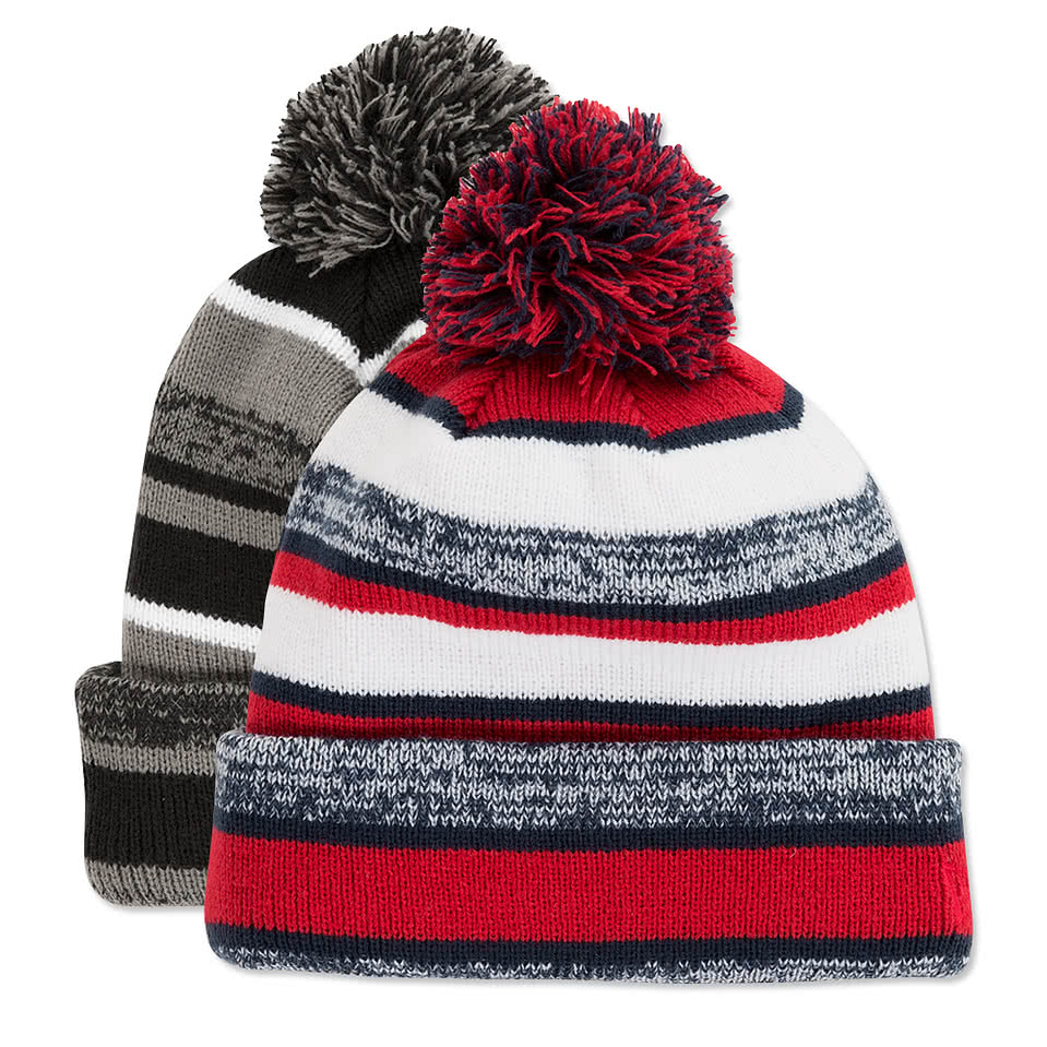 New Era Sideline Fleece Lined Pom Pom Beanie