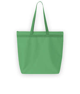 Large Recycled Poly Zippered Tote Bag - Color: Kelly