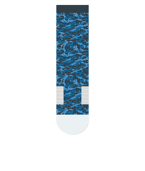 Digital Camo Premium Crew Socks in Blue
