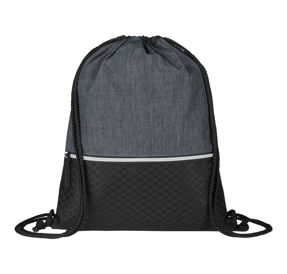 Crosshatch Heather Drawstring Backpack-default