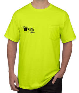 Canada - Gildan Ultra Cotton Pocket T-shirt - Color: Safety Green