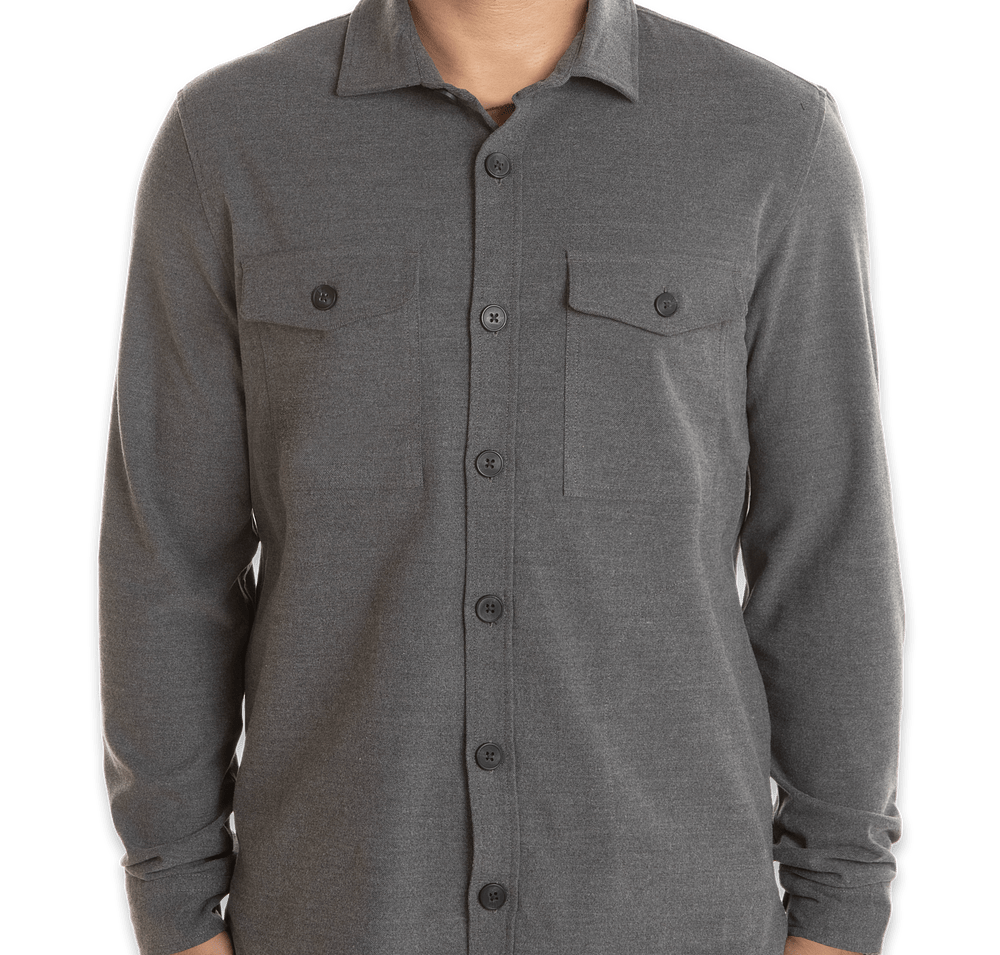 Mercer+Mettle Twill Long Sleeve Shirt Jacket-default