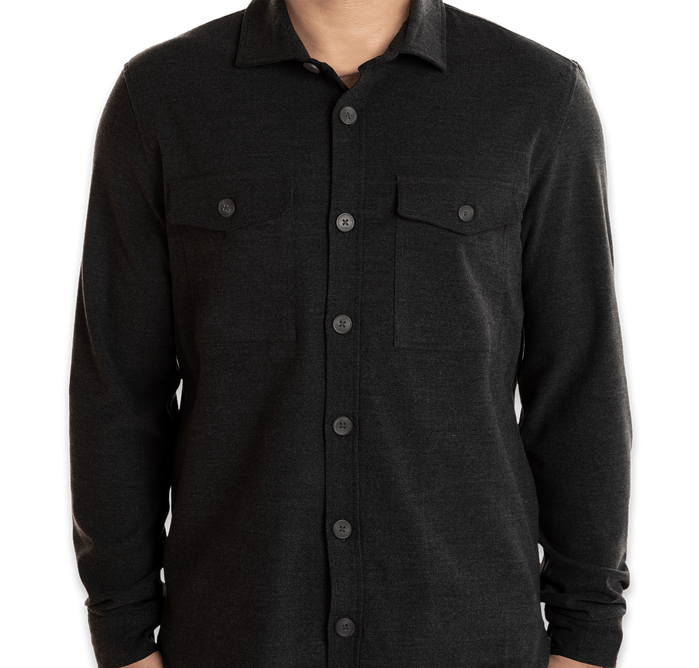 Mercer+Mettle Twill Long Sleeve Shirt Jacket-default