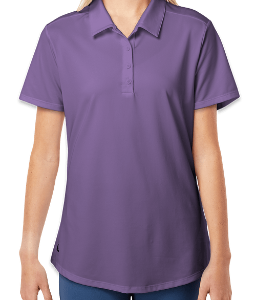 Adidas Women's Ultimate Recycled UPF 50 Performance Polo - Printed in Tech Purple