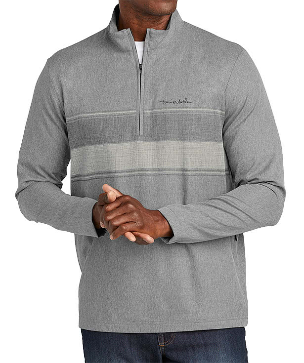 TravisMathew Balboa Chest Stripe Quarter Zip Pullover