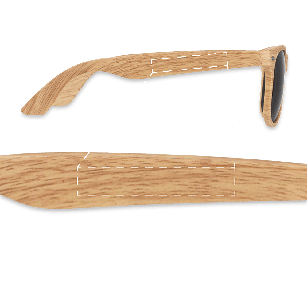 Allen Faux Wood Finish Sunglasses-default