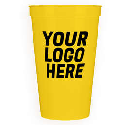 22 oz. Plastic Stadium Cup - Color: Yellow