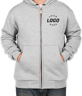 CornerStone Heavyweight Lined Zip Hooded Zip Hoodie - Color: Athletic Heather