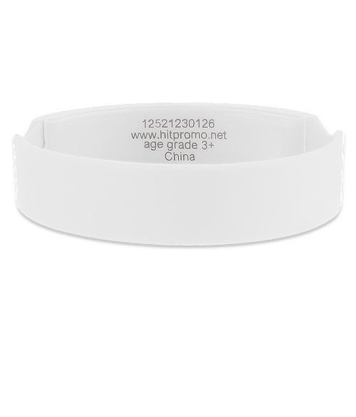 Push Pop Recycled Silicone Wristband in WHITE