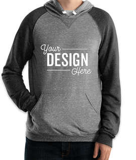 Jerzees Snow Heather French Terry Pullover Hoodie - Color: Charcoal / Black Ink