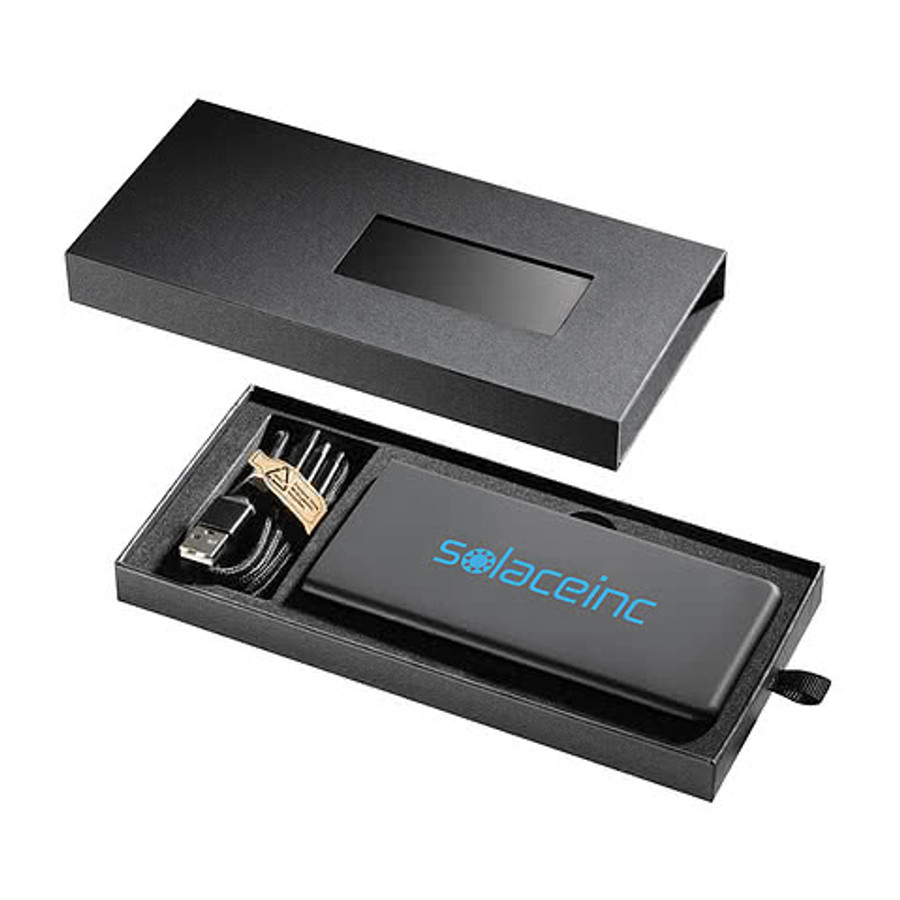 Laser Engraved SCX Innovative Design 5,000 mAh Slim Power Bank in White