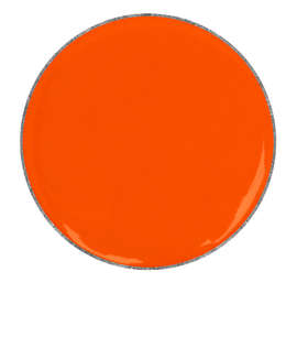 1" Round Lapel Pin - Color: Orange / Silver