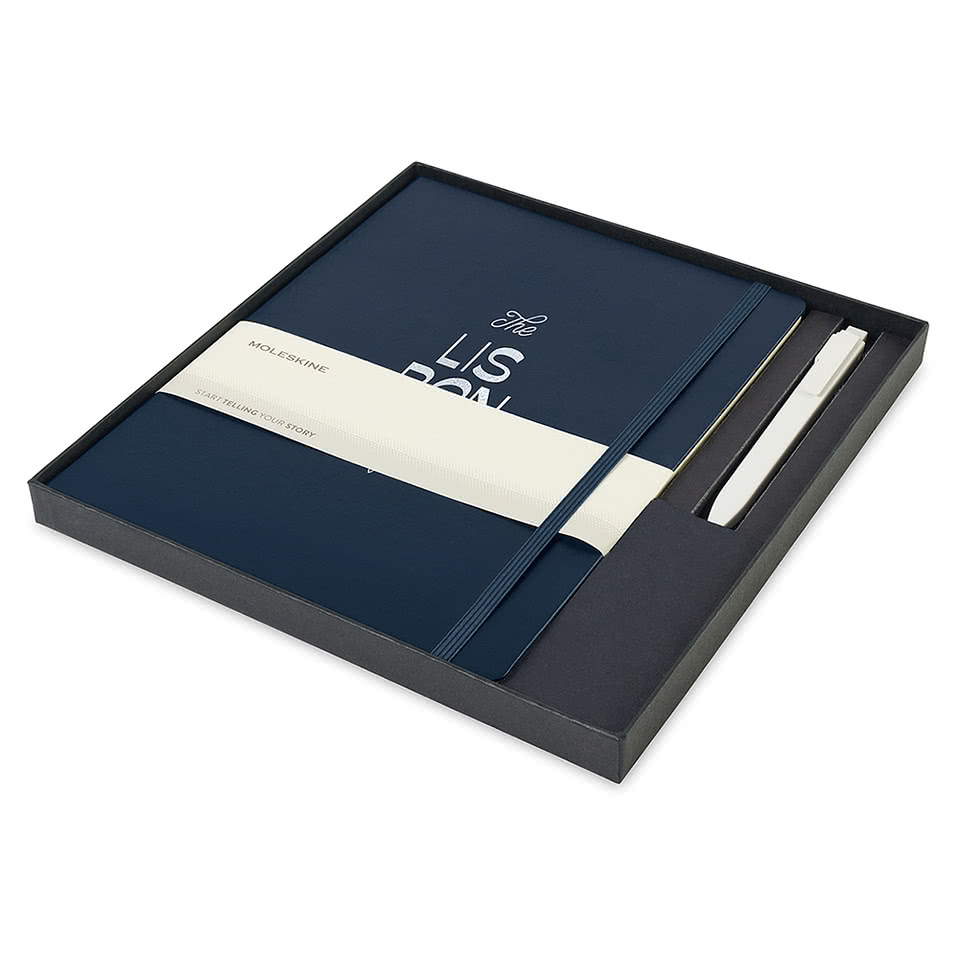 Moleskine X-Large Hard Cover Notebook and GO Pen Gift Set