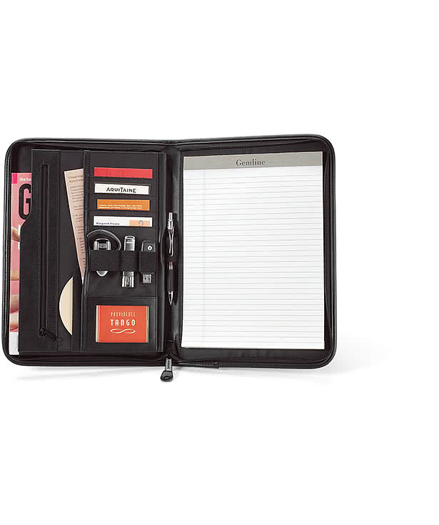 Global Leather Zippered Padfolio