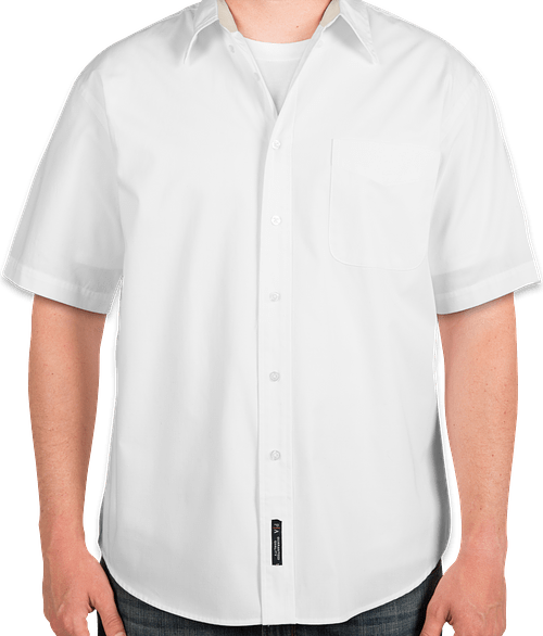 Port Authority Short Sleeve Easy Care Shirt in White / Light Stone