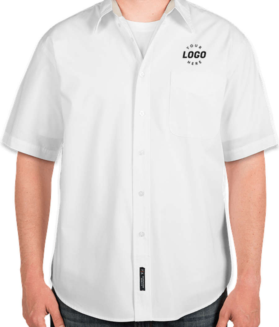 Port Authority Short Sleeve Easy Care Shirt in White / Light Stone