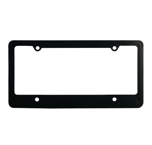 Classic License Plate Frame with 4 Holes in Black