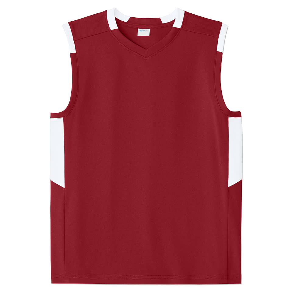 Sport-Tek Youth Club Recycled Sleeveless V-Neck Performance Jersey
