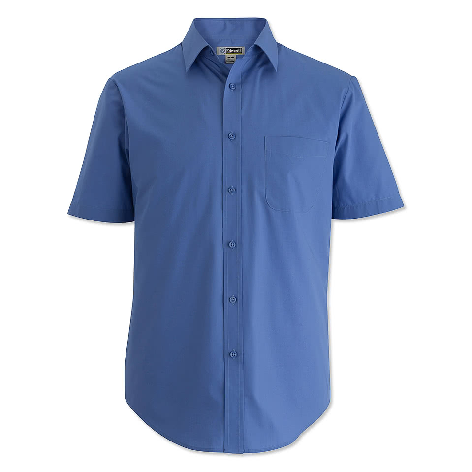 Edwards Essential Wrinkle-Free Short Sleeve Dress Shirt