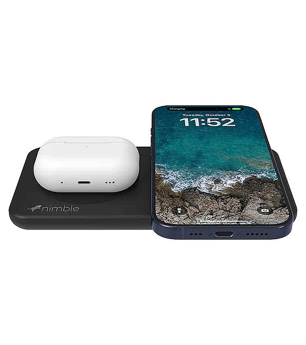 Nimble Podium 2-in-1 Qi2 25W Wireless Charging Stand