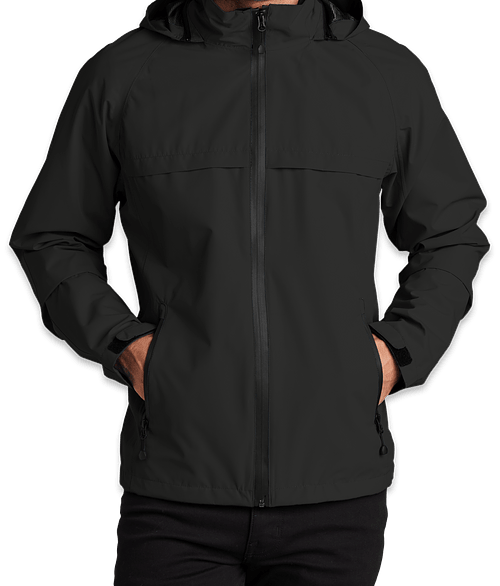 Port Authority Torrent Waterproof Rain Jacket - Embroidered in Black