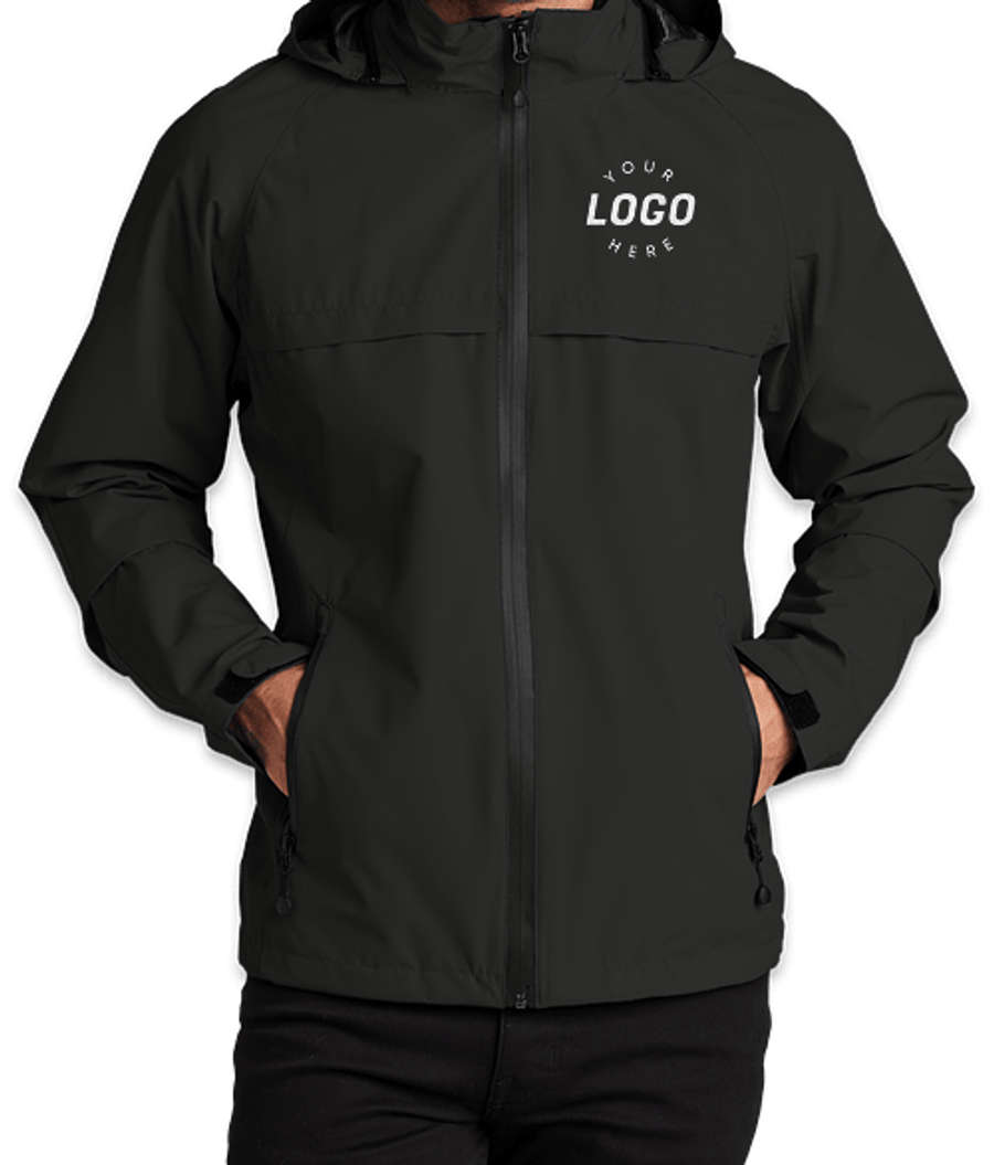 Port Authority Torrent Waterproof Rain Jacket - Embroidered in Black