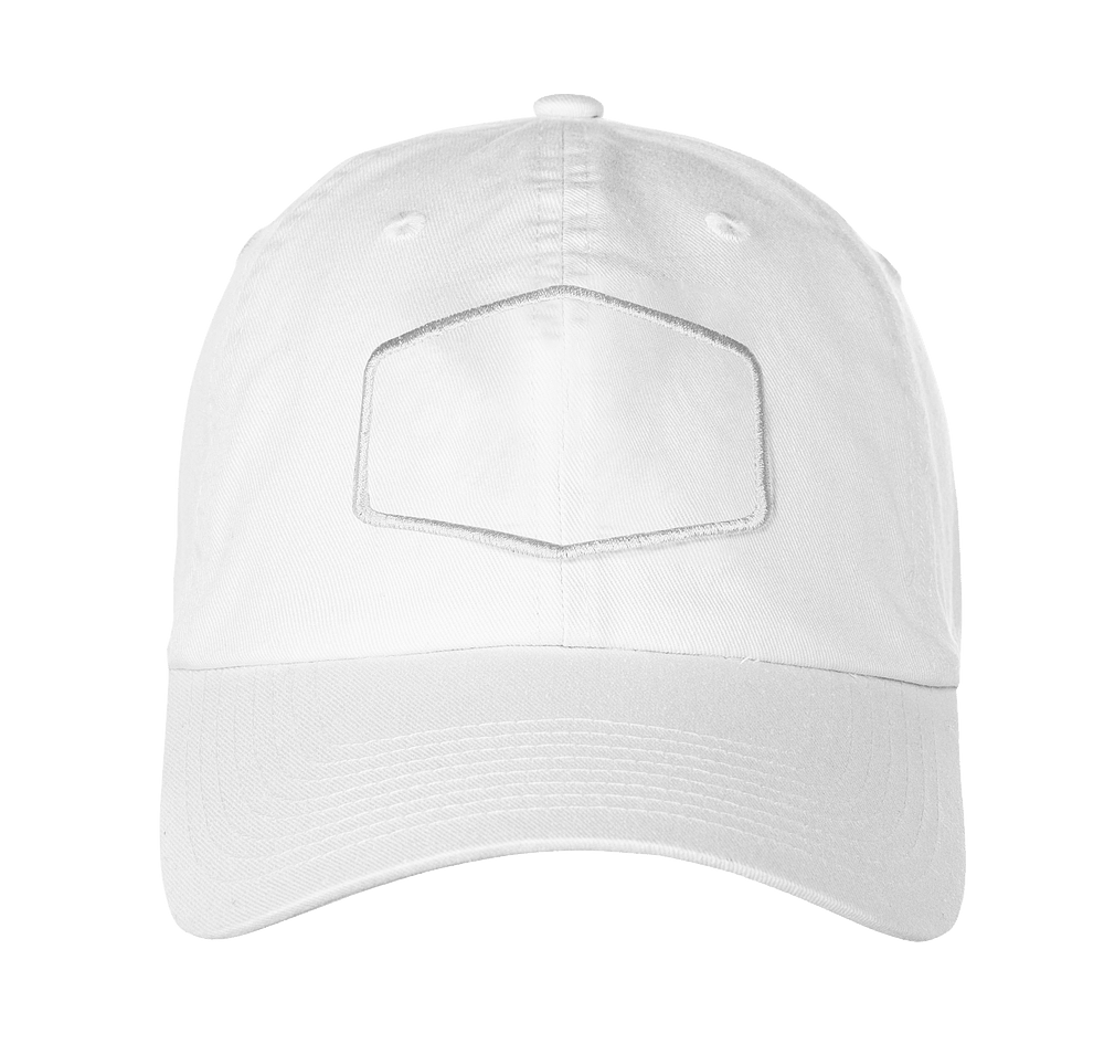 Ahead Largo Washed Twill Baseball Hat - Hexagon Patch - Embroidered-default