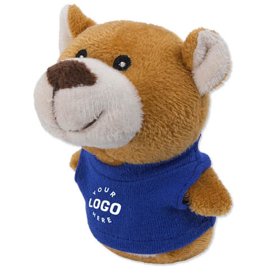4" Shorty Bear Plush Animal in Light Blue