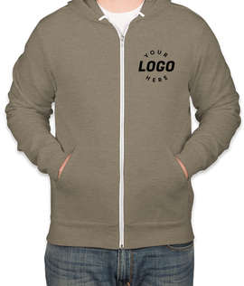 Bella + Canvas Ultra Soft Zip Hoodie - Color: Heather Stone