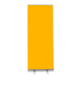 Full Color 31.5" x 81.8" Value Retractable Banner Kit - Color: Athletic Gold