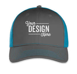 Outdoor Cap Ultimate Trucker Hat - Color: Charcoal/Neon Blue