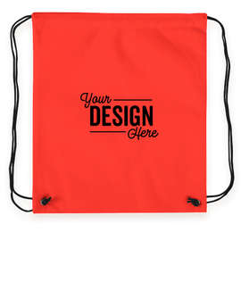 Promotional Non-Woven Drawstring Bag - Color: Red