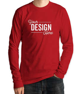 Royal Apparel USA-Made Organic Long Sleeve T-shirt - Color: Cherry