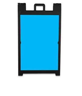 Full Color Signicade Deluxe A-Frame Kit - Color: Columbia Blue / Black