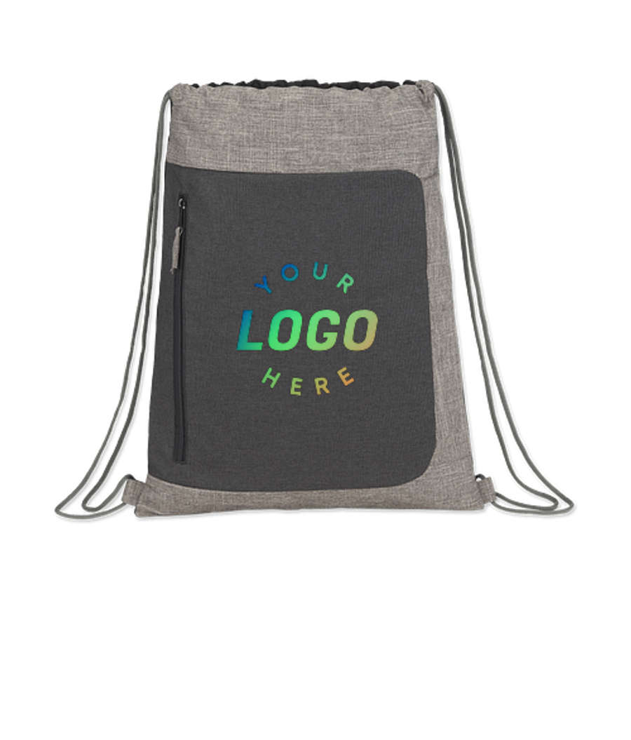 Reclaim Recycled Drawstring Bag in Graphite