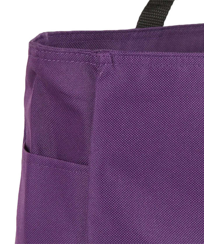 Port Authority Durable Side Pocket Poly Canvas Tote Bag