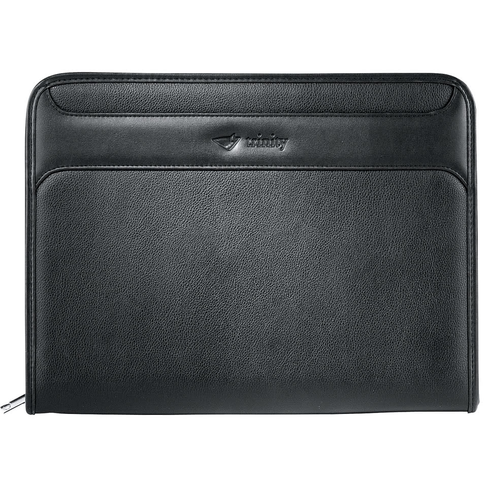 Debossed Burke Zippered Padfolio