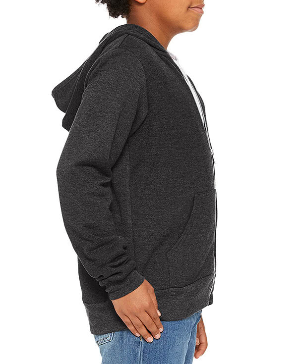 Bella + Canvas Youth Ultra Soft Zip Hoodie