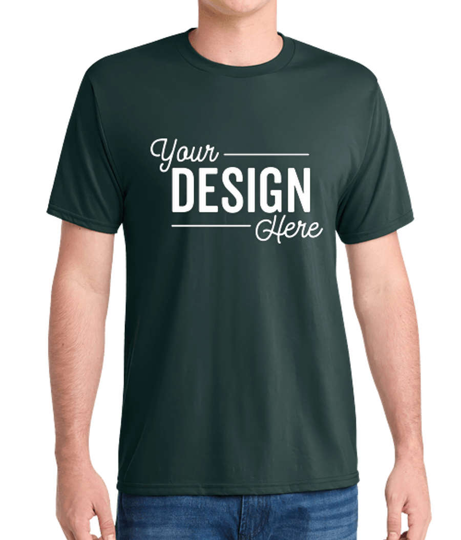 Port & Company Performance Blend Crewneck T-shirt in Dark Green