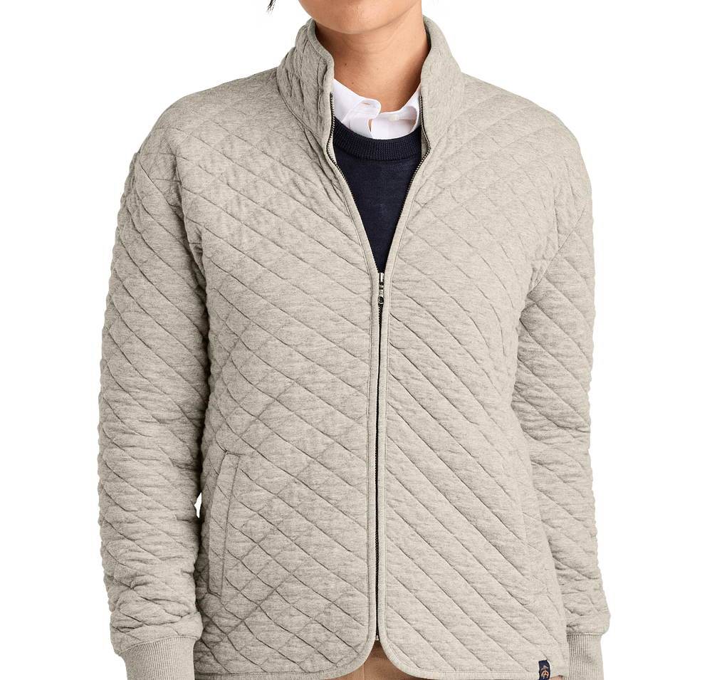 Brooks Brothers Women's Diamond Quilted Full Zip Jacket-default