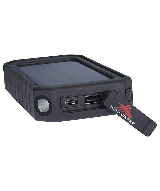 High Sierra® IPX 5 Solar Fast 10,000 mAh Portable Wireless Power Bank