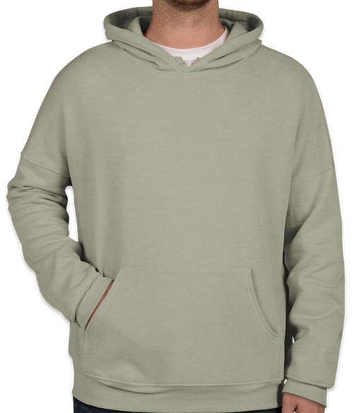 Bella + Canvas Ultra Soft Drop Shoulder Pullover Hoodie in Heather Stone