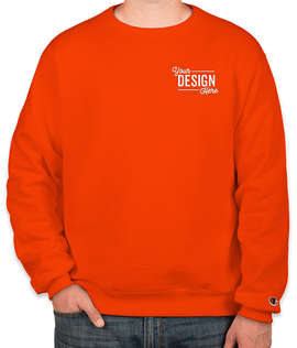 Embroidered Champion Powerblend Crewneck Sweatshirt - Color: Orange